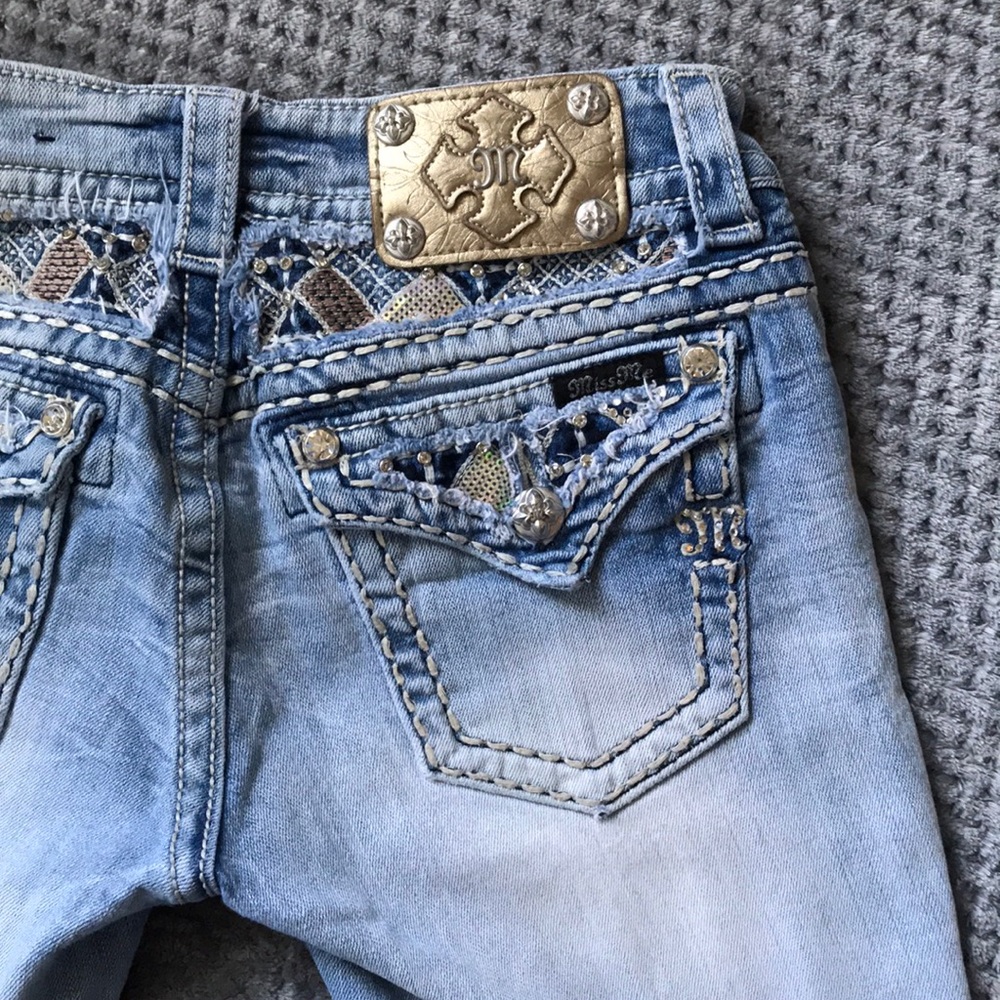 MISS ME women's Cuffed Capri Jeans 27